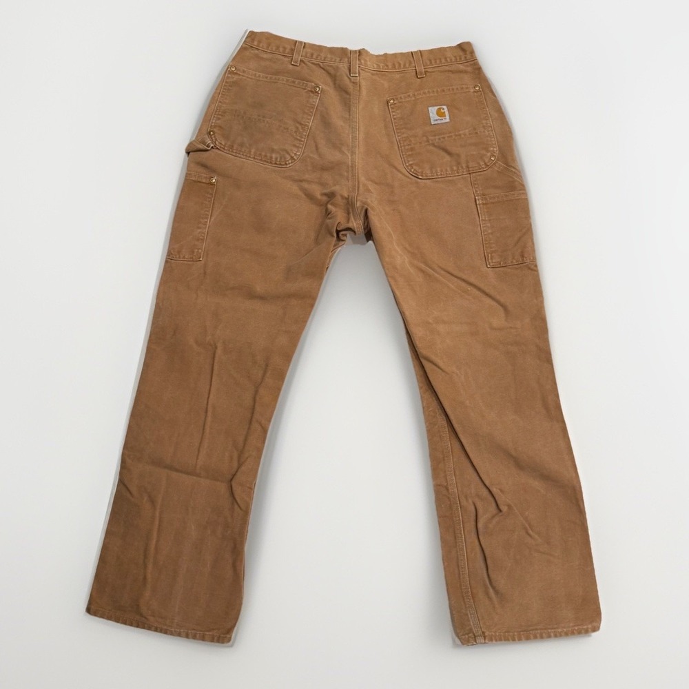 VTG Carhartt Men's Sz 32 Brown Double Knee Carpenter B01 BRN Pants Work USA Made - Picture 8 of 11